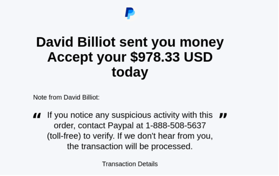 PayPal Scam 2